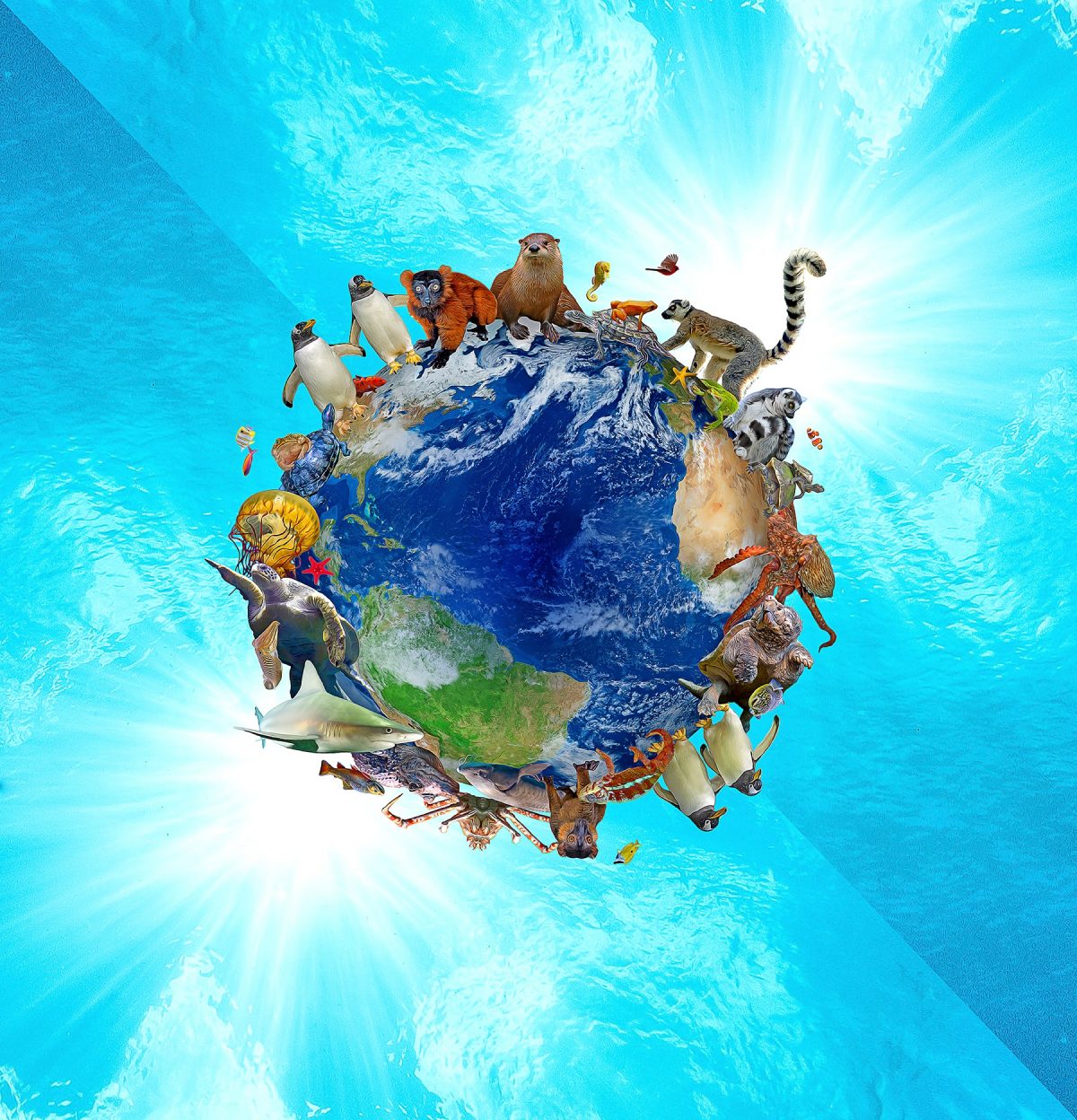 Global Passport logo featuring animals surrounding a globe