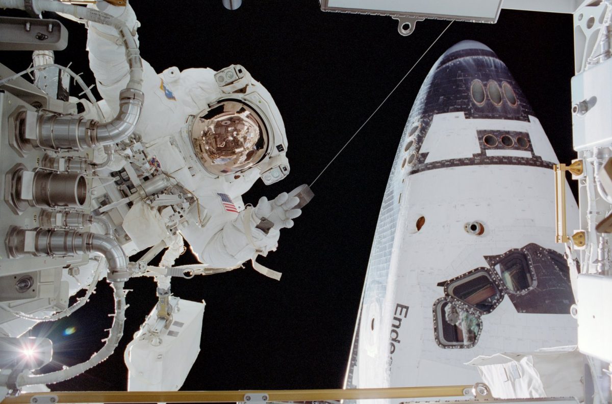 Commander John Harrington seen on International Space Station